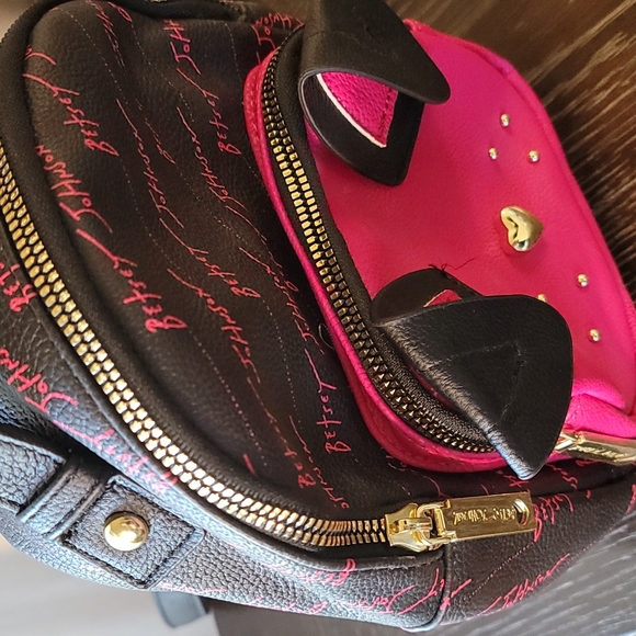 Betsey Johnson Bags Betsey Johnson Puppy Backpack Pink Black Poshmark